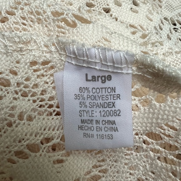 POOF Aztec Embroidered Fringe Needlework Vest Size Large - Picture 6 of 6